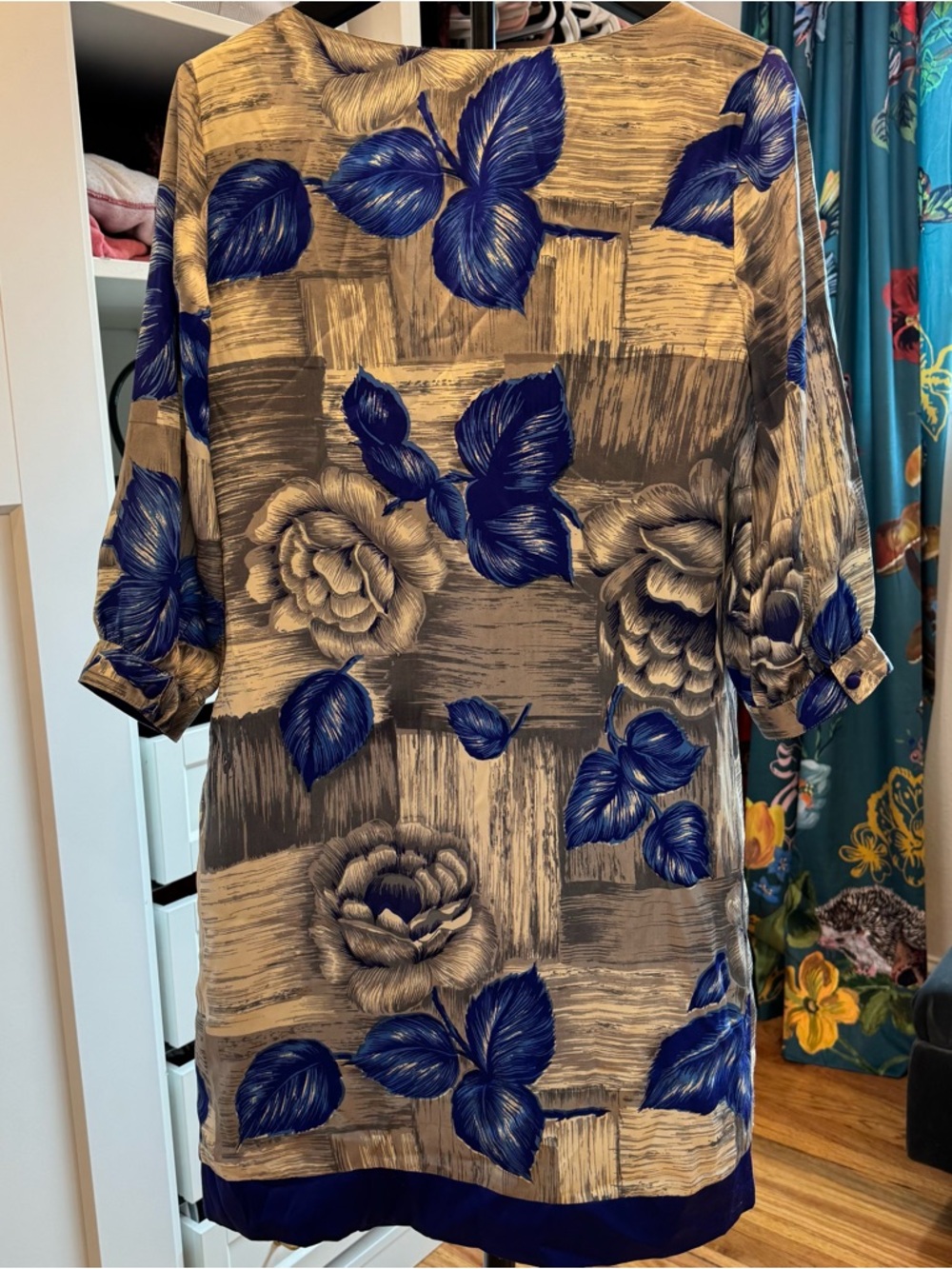 Yoana Baraschi 100% Silk Floral Dress Lined, Pockets. Gorgeous!!! Size 2 - Picture 3 of 6